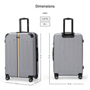Eagle Express Big BenABS Hard Trolley Lightweight Expandable Luggage Trolley 3 Piece Set - Silver