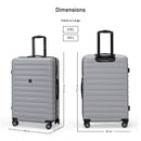 Eagle Express Eagle-Wood ABS Hard Trolley Lightweight Expandable Luggage Trolley 3 Piece Set - Silver
