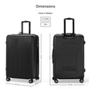 Eagle Express Venture ABS Hard Trolley Lightweight Expandable Luggage Trolley 3 Piece Set - Black