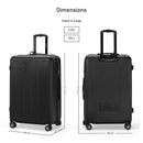 Eagle Express Venture ABS Hard Trolley Lightweight Expandable Luggage Trolley 3 Piece Set - Black