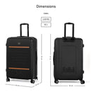 Eagle Express Thames ABS Hard Trolley Lightweight Expandable Luggage Trolley 3 Piece Set - Black