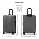 Eagle Express Fusion ABS Hard Trolley Lightweight Expandable Luggage Trolley 3 Piece Set - Dark Grey