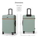 Eagle Express Royal Monarch ABS Hard Trolley Lightweight Expandable Luggage Trolley 3 Piece Set - Dark Khaki