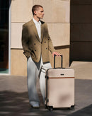 Eagle Express Royal Monarch ABS Hard Trolley Lightweight Expandable Luggage Trolley 3 Piece Set - Cream