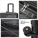 Eagle Express Fusion ABS Hard Trolley Lightweight Expandable Luggage Trolley 3 Piece Set - Black
