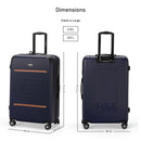 Eagle Express Thames ABS Hard Trolley Lightweight Expandable Luggage Trolley 3 Piece Set - Navy