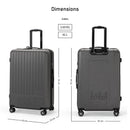 Eagle Express Fusion ABS Hard Trolley Lightweight Expandable Luggage Trolley 3 Piece Set - Dark Grey