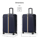 Eagle Express Big BenABS Hard Trolley Lightweight Expandable Luggage Trolley 3 Piece Set - Navy