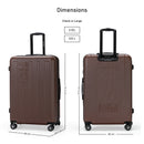 Eagle Express Venture ABS Hard Trolley Lightweight Expandable Luggage Trolley 3 Piece Set - Coffee