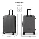 Eagle Express Fusion ABS Hard Trolley Lightweight Expandable Luggage Trolley 3 Piece Set - Dark Grey