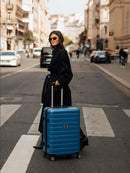 Eagle Express Eagle-Wood ABS Hard Trolley Lightweight Expandable Luggage Trolley 3 Piece Set - Royal Blue