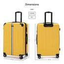 Eagle Express Big BenABS Hard Trolley Lightweight Expandable Luggage Trolley 3 Piece Set - Dark Yellow
