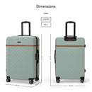 Eagle Express Royal Monarch ABS Hard Trolley Lightweight Expandable Luggage Trolley 3 Piece Set - Dark Khaki