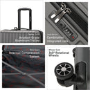 Eagle Express Fusion ABS Hard Trolley Lightweight Expandable Luggage Trolley 3 Piece Set - Dark Grey