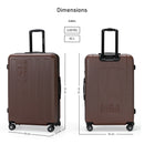 Eagle Express Venture ABS Hard Trolley Lightweight Expandable Luggage Trolley 3 Piece Set - Coffee