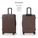 Eagle Express Venture ABS Hard Trolley Lightweight Expandable Luggage Trolley 3 Piece Set - Coffee