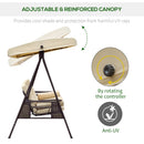 Outsunny Swing Seat 3 Seater - Beige