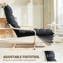 HOMCOM Birch Wood Lounge Chair For Living Room, Bedroom