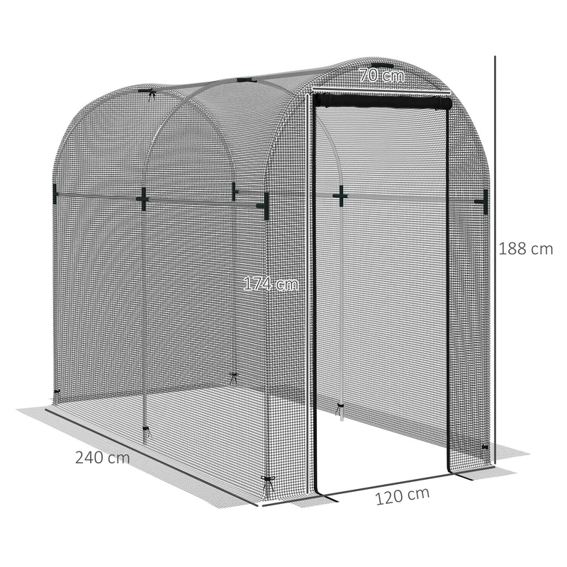 Outsunny Fruit Cage, Plant Protection Tent, Black