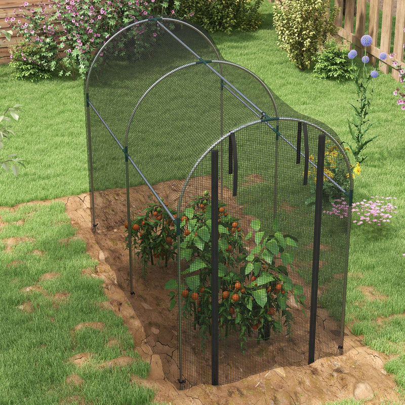 Outsunny Fruit Cage, Plant Protection Tent, Black