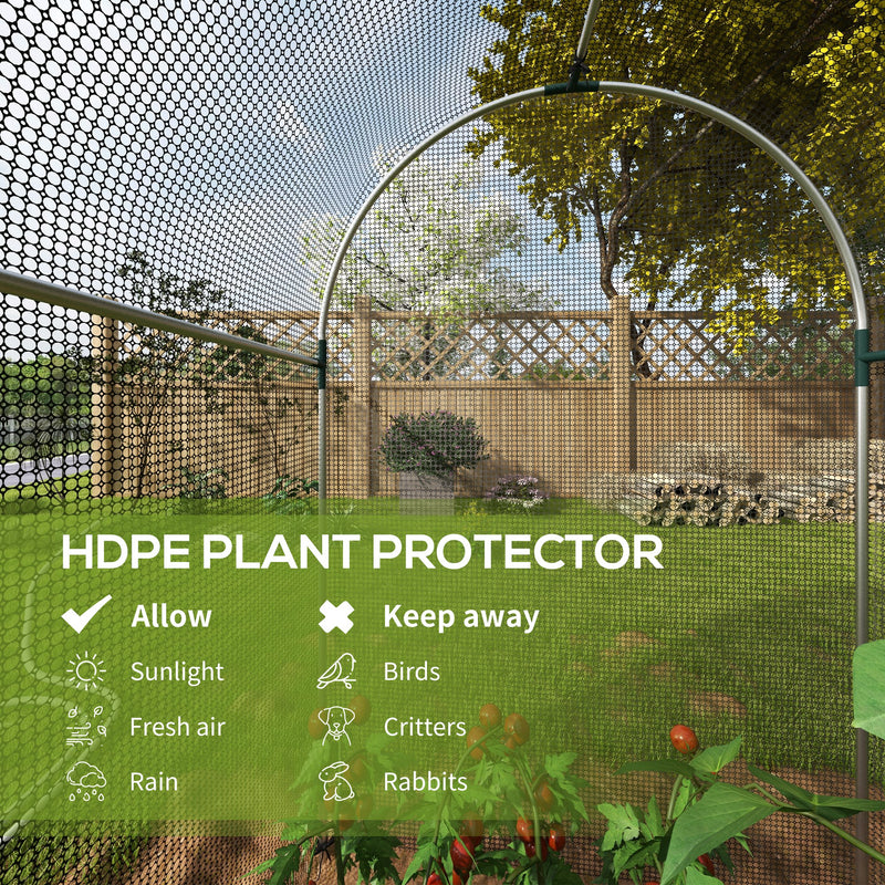 Outsunny Fruit Cage, Plant Protection Tent, Black