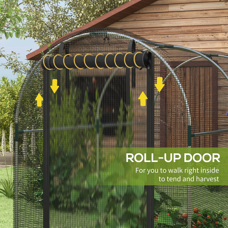 Outsunny Fruit Cage, Plant Protection Tent, Black