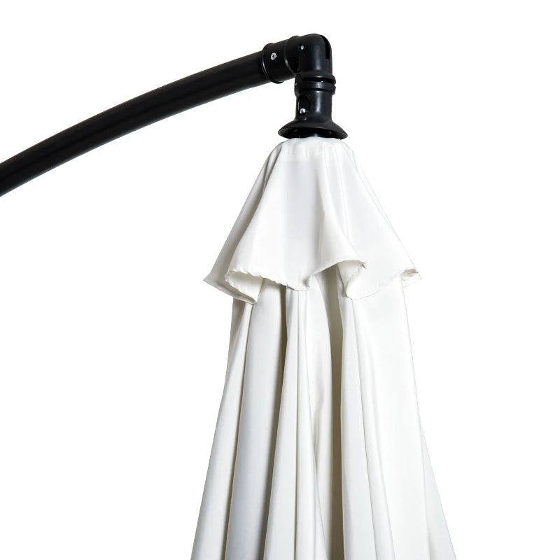 Outsunny  Banana Parasol  3m - Cream White