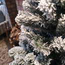 Kaemingk 6ft (180cm) Flocked Snowy Imperial Pine Hinged Christmas Trees