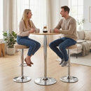 HOMCOM Bar Stools Set Of 2, Height Adjustable Breakfast Bar Chairs, Brown