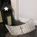 Samuel Alexander KD Willow Christmas Tree Skirt Wicker Rattan White Wash
