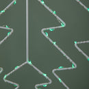 50cm Light Up 3 Layered Christmas Tree With 150 Multi-Action Green LEDs