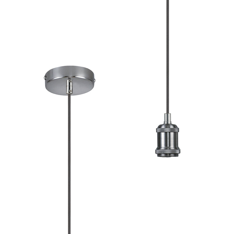 Dromore Suspension Kit with 1 Light Nickel & Black