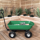 75L Heavy Duty Tipping Garden Dump Truck with 200kg Capacity with Wheels & Pull Handle