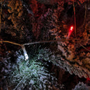 200 LED 16m Christmas Outdoor Function Lights Timer Clear Cable in Red & White