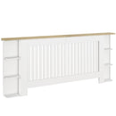 HOMCOM Vertical Slatted Heater Cover for Living Room, White
