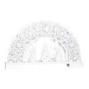 45cm Battery Operated White Wooden Snowflake Arch & Christmas Trees with 10 Warm White LEDs