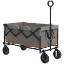 Outsunny 160L Folding Trolley Cart W/ Adjustable Handle