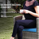 Outsunny 3PCs Rattan Garden Seat Cushions Pads for Patio Furniture Green