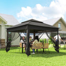 Outsunny Garden Folding Tent Heavy Duty Pop Up Gazebo for Party Black