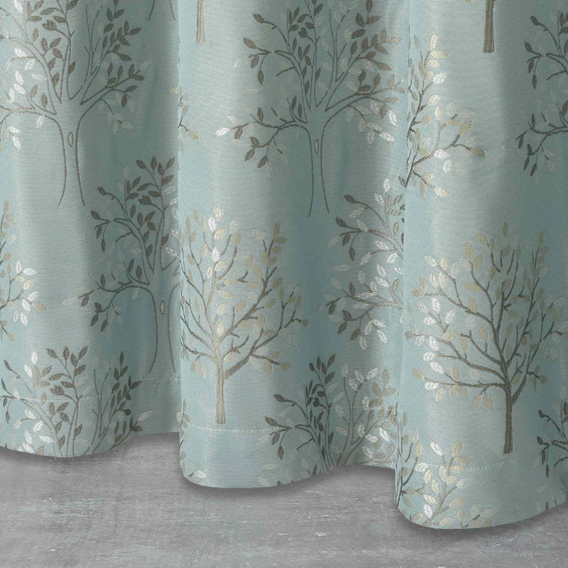 Lewis's Tuscany Eyelet Curtains - Duck Egg