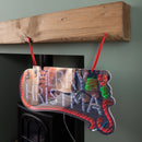 60cm Light up Hanging Merry Christmas Infinity Mirror Decoration with LEDs