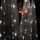 LED Tree Cone Obelisk Trio with 90 LEDs in Silver
