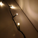 200 LED 16m Indoor Outdoor Christmas Multi Function Mains Operated String Lights with Timer in Warm White
