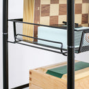 HOMCOM 5 Tier Utility Rolling Cart With Removable Mesh Baskets, Black