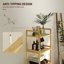 HOMCOM 5-Tier Bamboo Bathroom Storage Shelf with Adjustable Rack