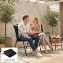 Outsunny 2Pcs Garden Chair Cushions, Waterproof Seat Pads, Black