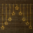 1.2m Light up Star Curtain Christmas Lights with Warm White LEDs