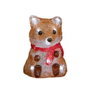 14cm Battery Operated Light up Christmas Ice Fox with 12 Cool White LEDs
