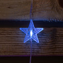 1.2 X 1.2m Light Up Christmas Star Curtain Lights With 108 Rainbow LEDs
