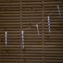 2.7m Set Of 10 Battery Operated In-Lit Christmas Icicle Lights With 40 Cool White LEDs